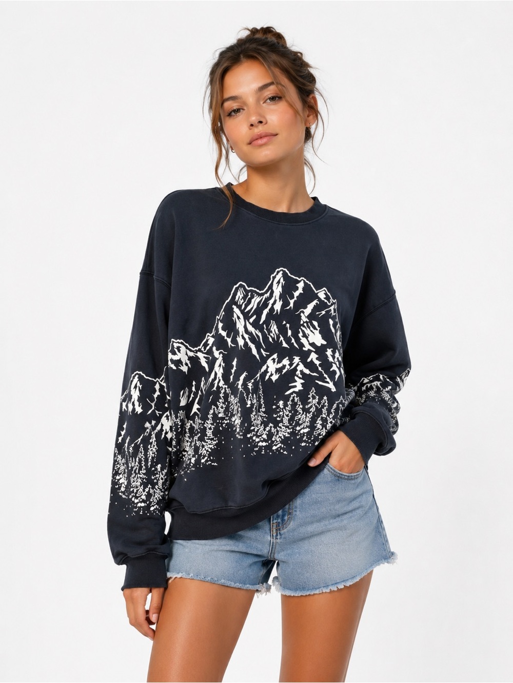 Guess originals 90’s oversized sweatshirt mountains